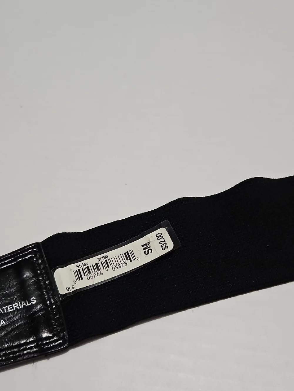 Women's Classic Black Stretch Belt with Silver Accent Buckle Size S/M